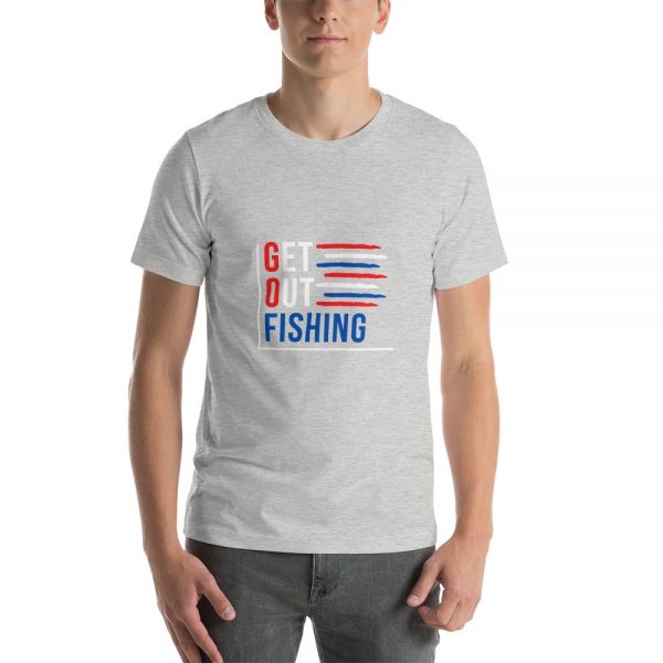 Fishing shirts and hats - Get Out Fishing - Go Fishing Flag Tee