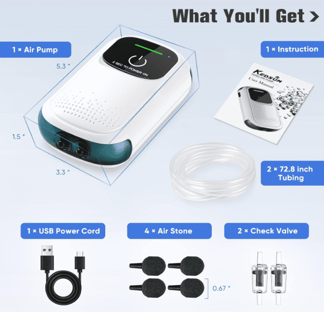 Kedsum Rechargeable Aerator Pump